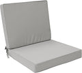 Outdoor Deep Seat Cushion Set 22" x 22", Water Repellent & Fade Resistant Cushion for Patio Furniture, Back & Seat Cushion with Removable Covers for Sofa, Couch, Light Grey