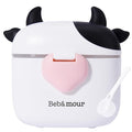 Bebamour Baby Formula Dispenser On The Go, Formula Container to Go, Formula Holder for Travel, Candy Fruit Snack Storage Container with Scoop and Leveller (Black)