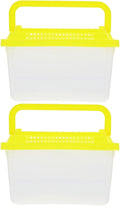 FRCOLOR 2pcs plastic turtle fish tank acrylic reptile cage tortoise habitat Pet Fish Tank Reptile Feeding Tank aquatic turtle tanks and aquariums eamon living habitat mini breeding box