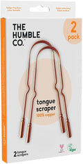The Humble Co. Copper Tongue Scraper, 2 Count (Pack of 6), Natural Oral Hygiene