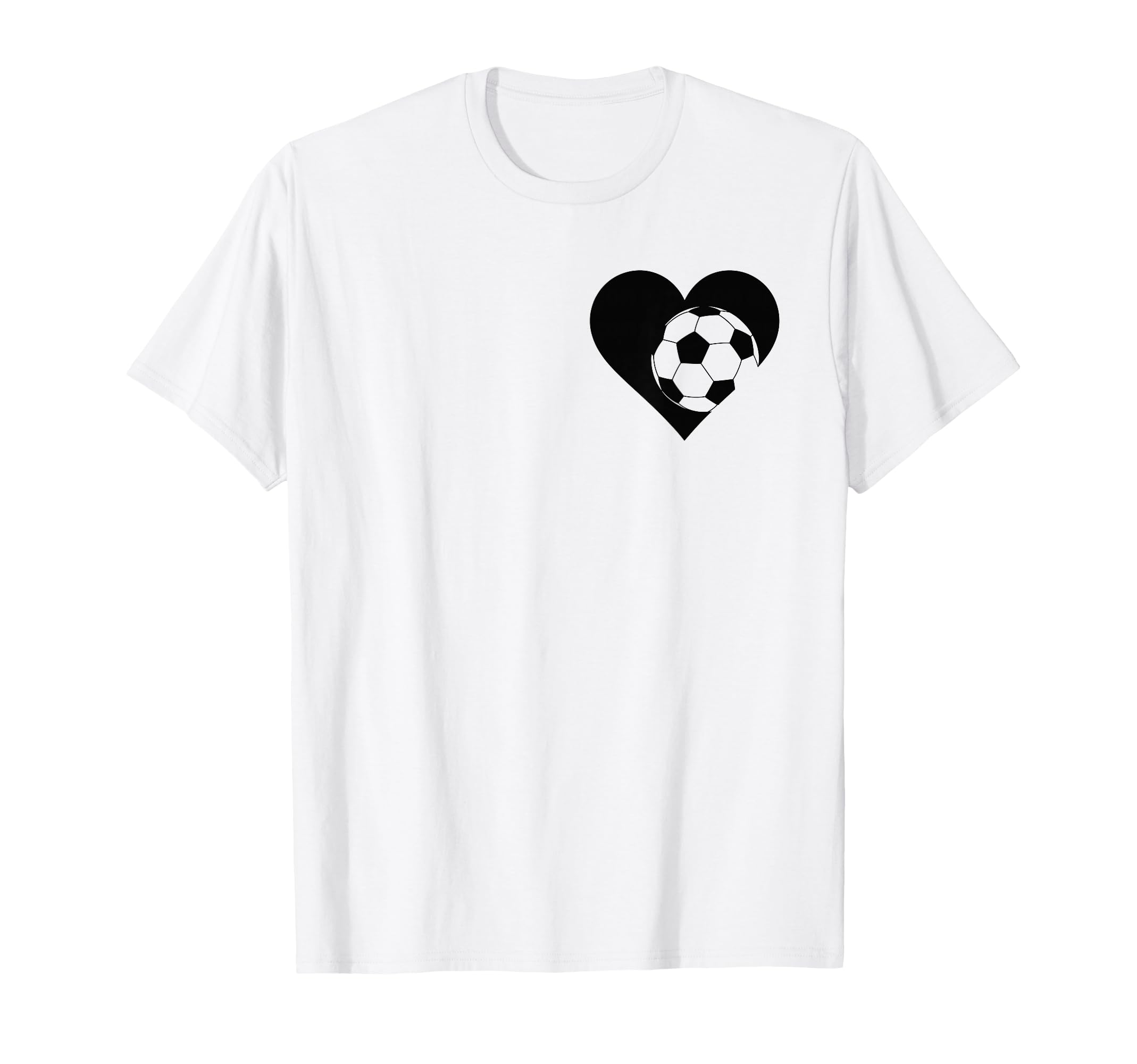 Soccer Love Heart Fans And Players T-Shirt - Graphic Print for Adults