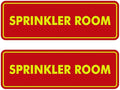 Signs ByLITA Standard Sprinkler Room Sign (Red/Yellow) - Medium 2 Pack