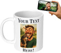 Personalized Coffee Mug, Custom Photo Caricature Gift, Funny Customized Coffee Gift for Men & Women, Custom Mugs with Pictures, White 11oz Customized Fathers Day Mug