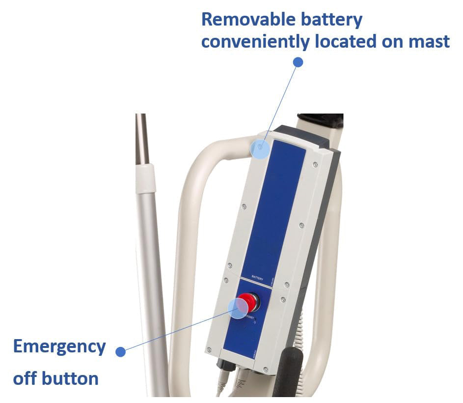 RPL450-1 Reliant Electric Patient Lift with Manual Low Base, 450 lb. Weight Capacity