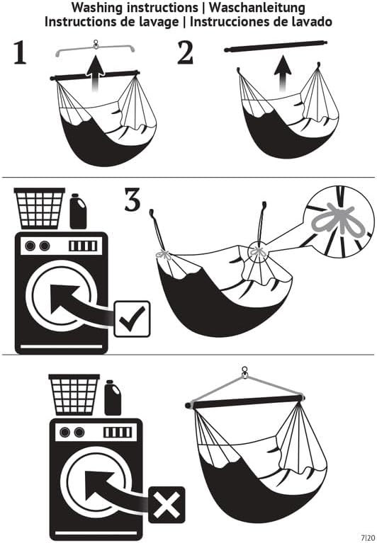 La Siesta® Large Comfort Habana Cotton Hanging Hammock Chair, Indoor Outdoor Hammock Swing Chair, Boho Hanging Chair Bedroom Patio, Max 285 Lbs, Azure