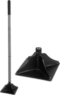 Walensee Steel Tamper with 48 inch Handle 8"x8" Garden Rubber Grip for Laborsaving All-Steel Heavy Duty Ideal Tool Leveling Ground Installing pavers and Repairing Blacktop