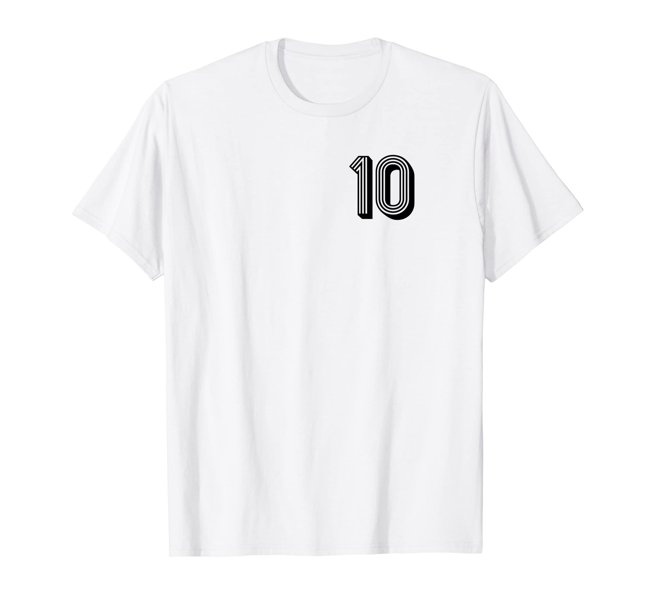 Football Soccer Number 10 Sport T-Shirt - Fun Novelty Design for Adults