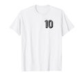Football Soccer Number 10 Sports T-Shirt - Novelty Apparel Unisex
