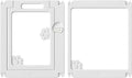 Acrylic Clear Dog Play Pen Indoors, Puppy Playpen with Door for Small Dogs Puppies, Transparent Plastic Pet Playpen Cage Fence Crate Kennel for Cat Kitten Rabbit Bunny Ferret etc (White-2 Panels)