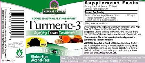 Nature's Answer Turmeric-3, 90 Vegetarian Capsules