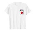 Soccer Ball Japan Flag Pocket Logo T-Shirt - Novelty Apparel for Adults