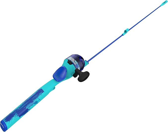 Zebco Youth 29-Inch Floating Spincast Reel and Fishing Rod Combo, Size 20 Reel, Pre-Spooled with 6-Pound Cajun Line