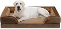 Comfort Expression Jumbo Dog Bed for Extra Large Dogs, Waterproof Orthopedic Dog Beds, PV Washable Sofa Bed, Large Breed Dogs Beds with Removable Cover & Non-Slip Bottom(Jumbo,Brown)