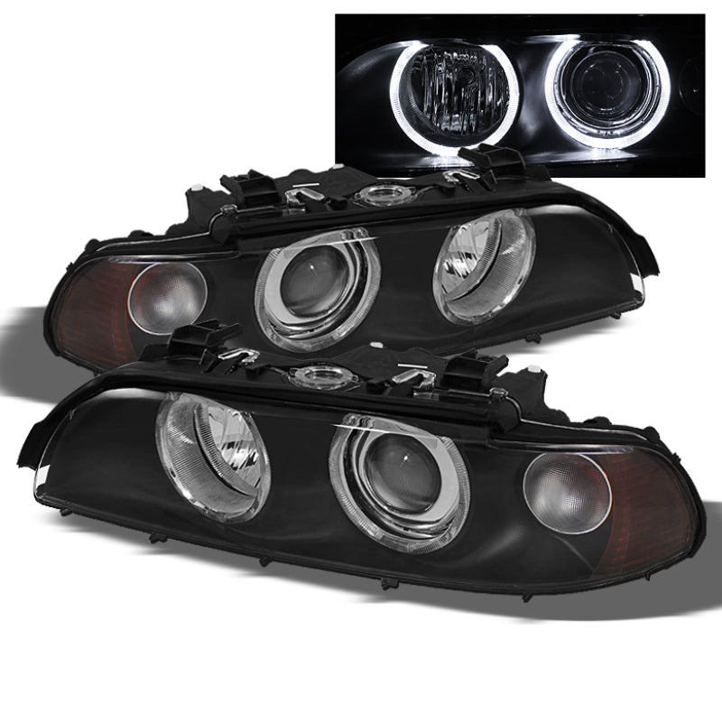 SPYDER Xtune Bmw E39 5-Series 97-03 Halo Projector Headlights Black PRO-CL-BE3997-G2-BK 5073228