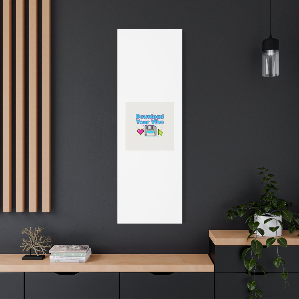 Download Your Vibe Canvas | Y2K Retro Tech, Pixel Floppy Disk Poster