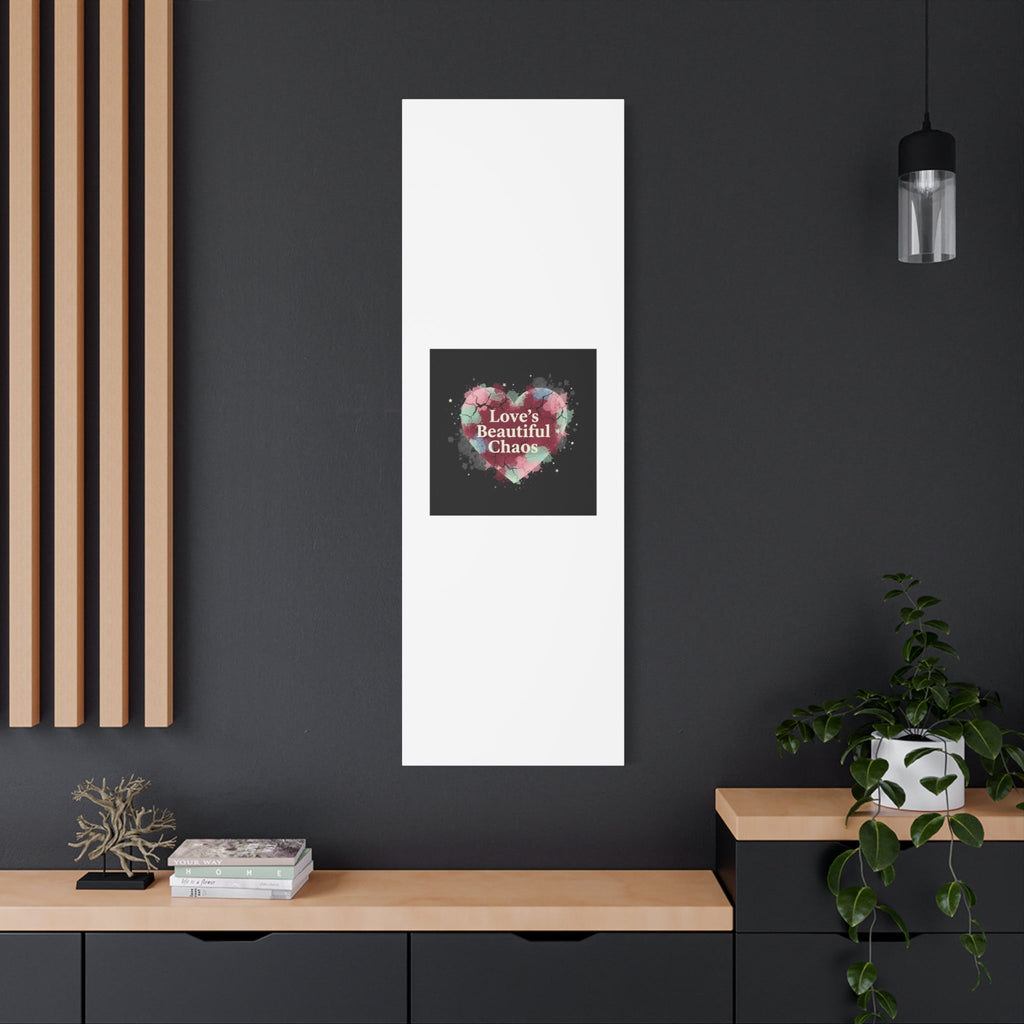 Love's Beautiful Chaos Canvas Print | Soft Grunge Hearts, Distressed Heart Art