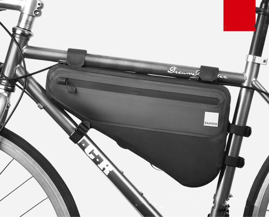 Wax Feel Polyester Bicycle Frame Bag For Long-distance Cycling