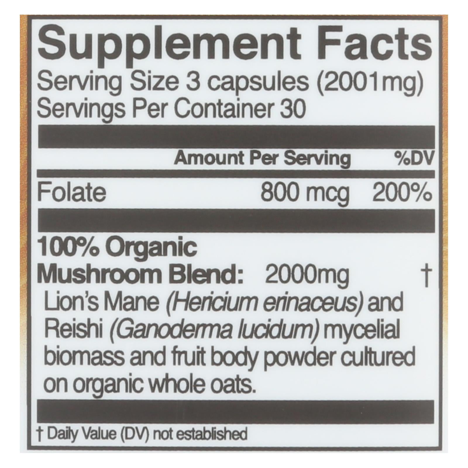 Om Mushroom Superfood Brain Fuel Capsules, 90 ct - Lion's Mane & Reishi (Packaging May Vary)