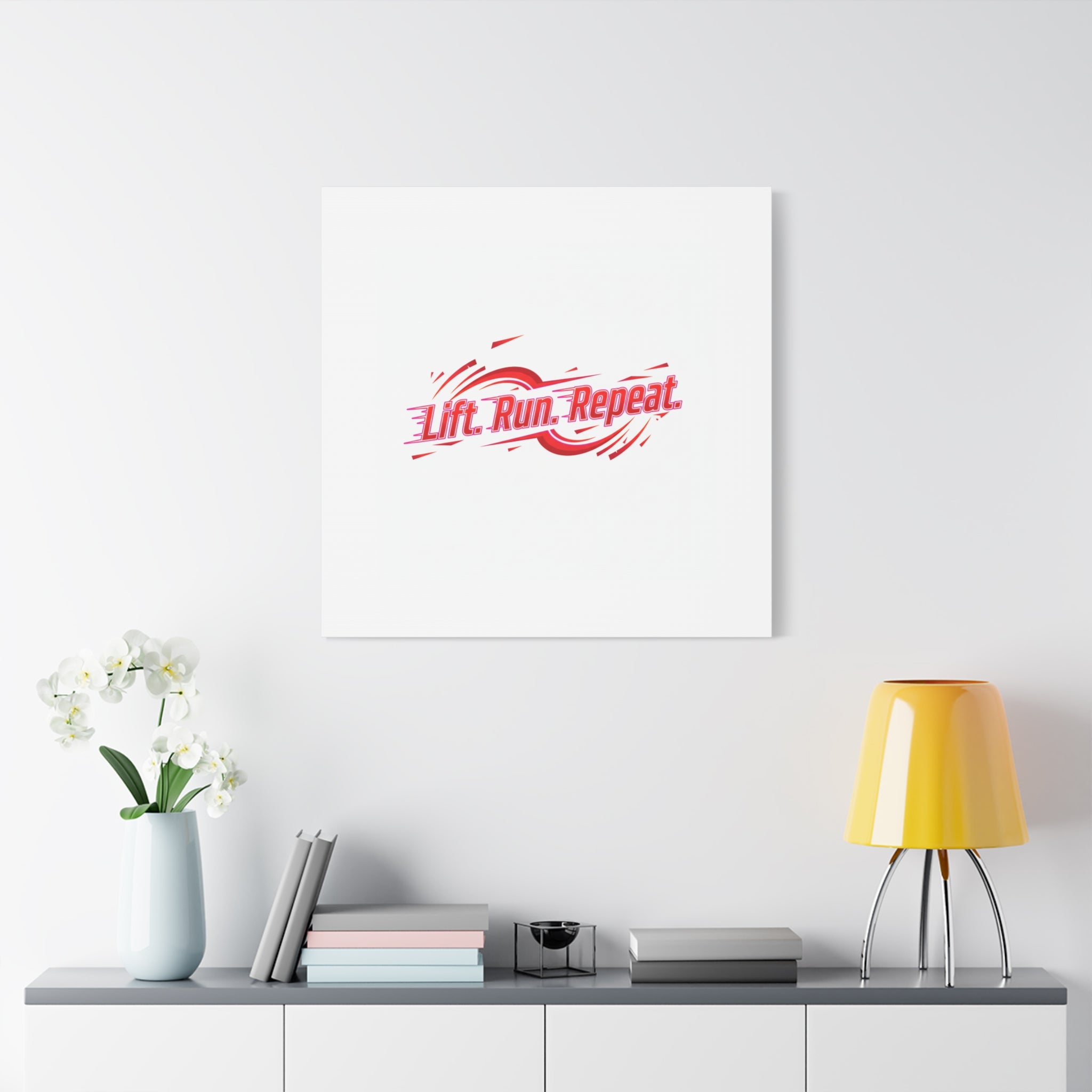 Lift Run Repeat Canvas | Fitness Wall Art, Gym Motivation
