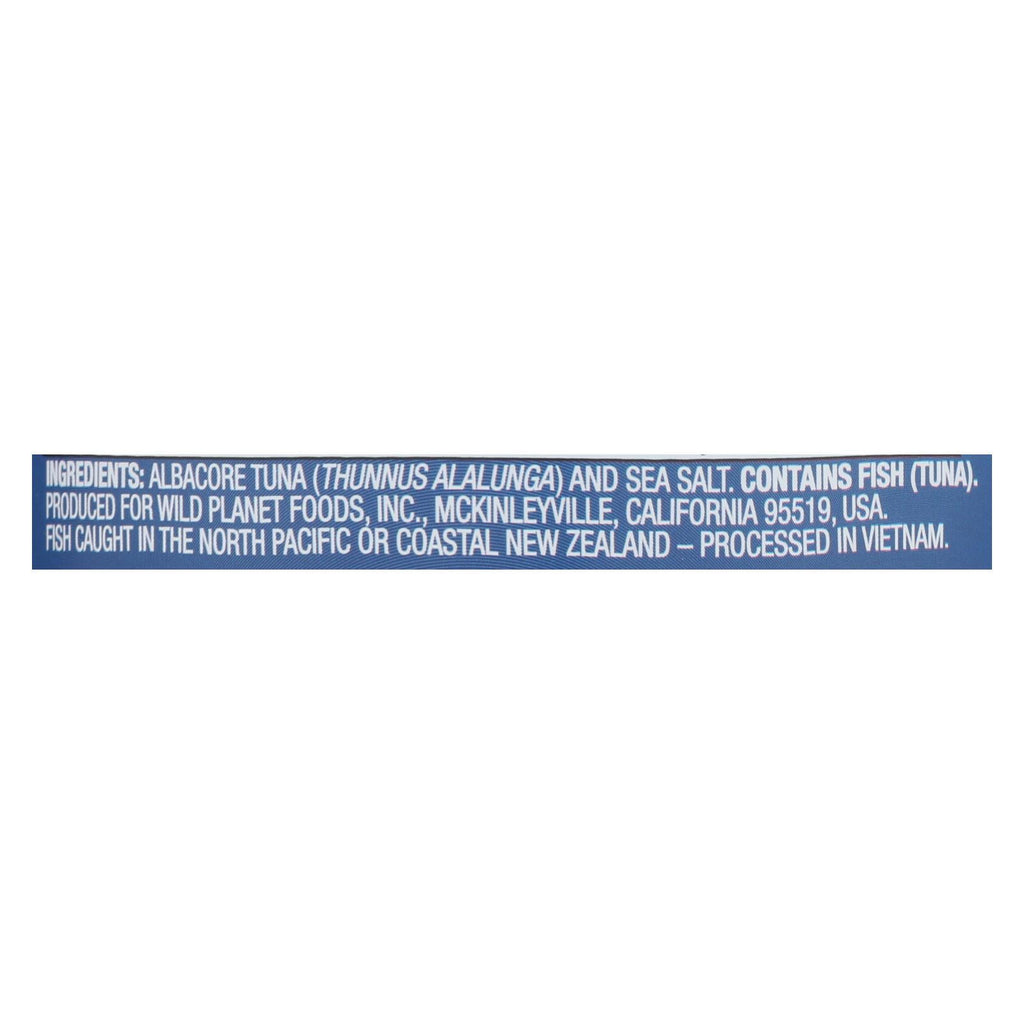 Wild Planet, Albacore Tuna, Low Mercury, Kosher, Dolphin Safe, 5 oz., Pack of 12
