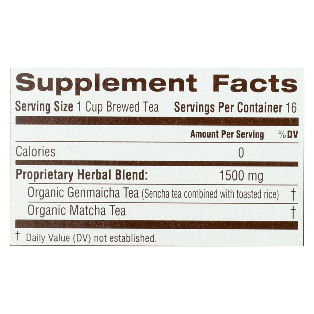 Traditional Medicinals Matcha Infused Green Tea with Jasmine Rice, Case of 6, 16 Bags Each, Organic & Sustainably Sourced