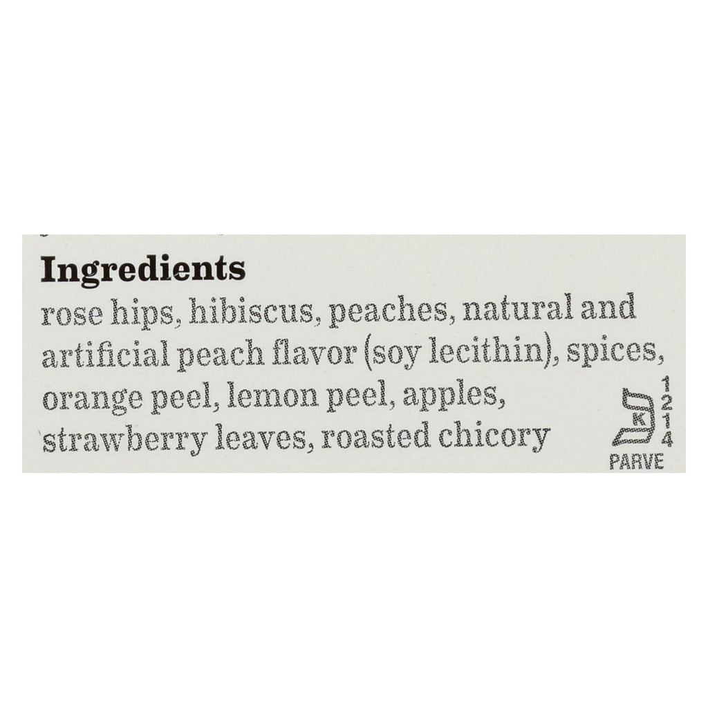 Bigelow Peach Herbal Tea, Caffeine-Free, 20 Tea Bags, Pack of 6