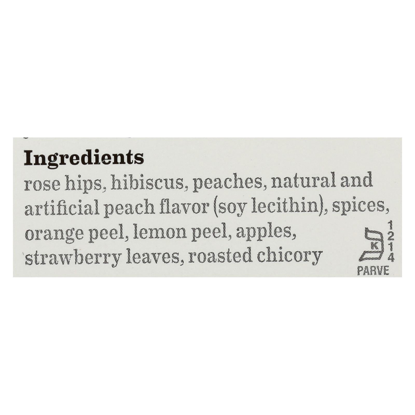 Bigelow Peach Herbal Tea, Caffeine-Free, 20 Tea Bags, Pack of 6