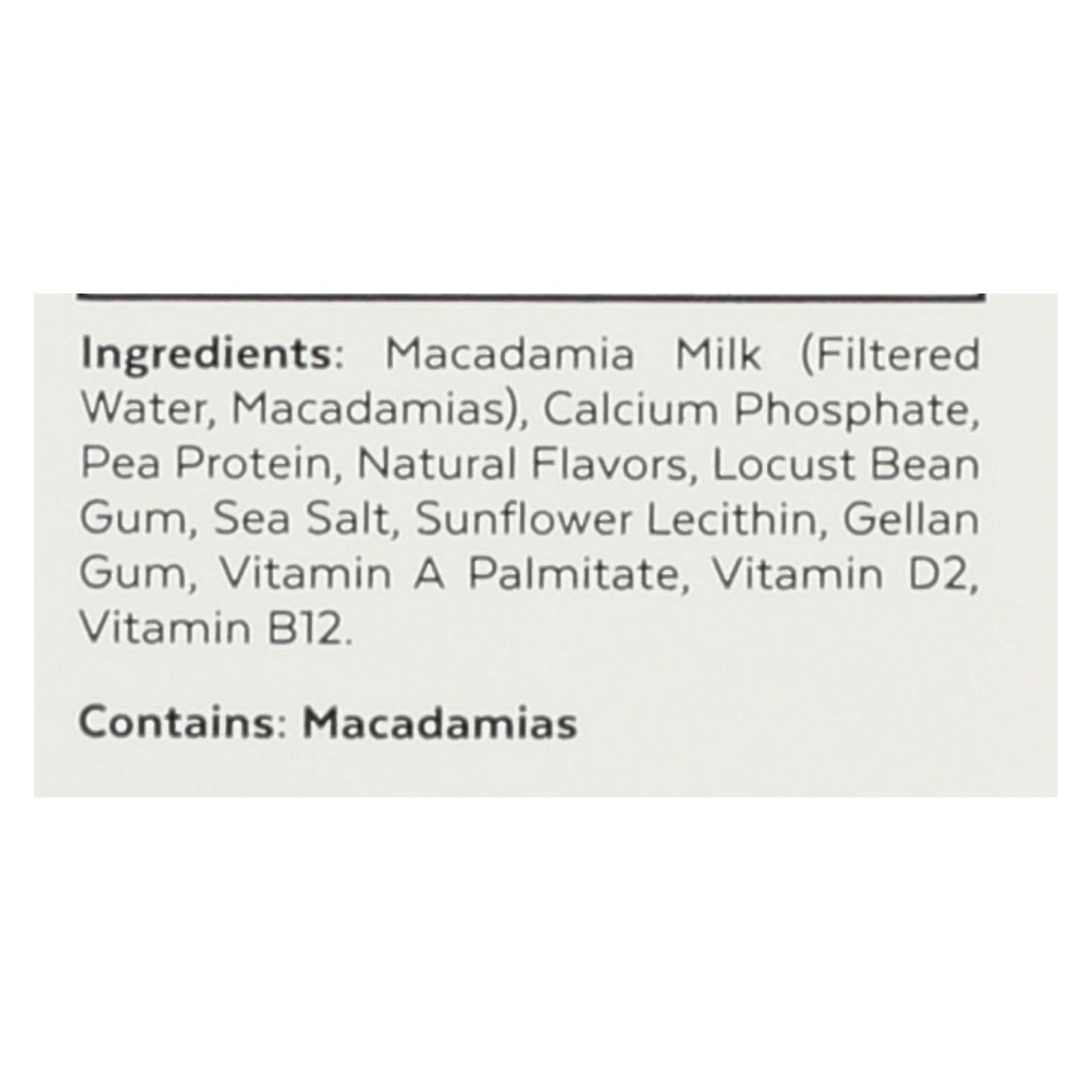 Milkadamia Unsweetened Vanilla Macadamia Milk (Pack of 6 - 32 fl. oz.)