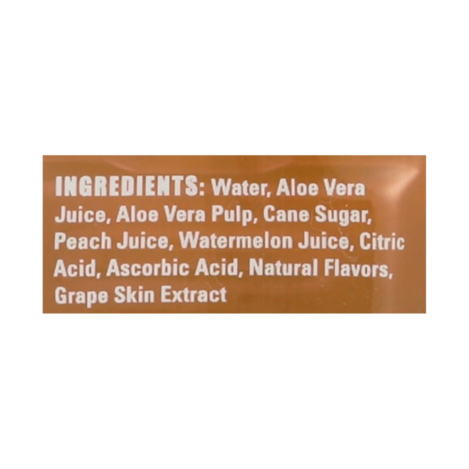 Alo Original Comfort Aloe Vera Juice Drink, Watermelon and Peach, 16.9 Fl Oz (Pack of 12)