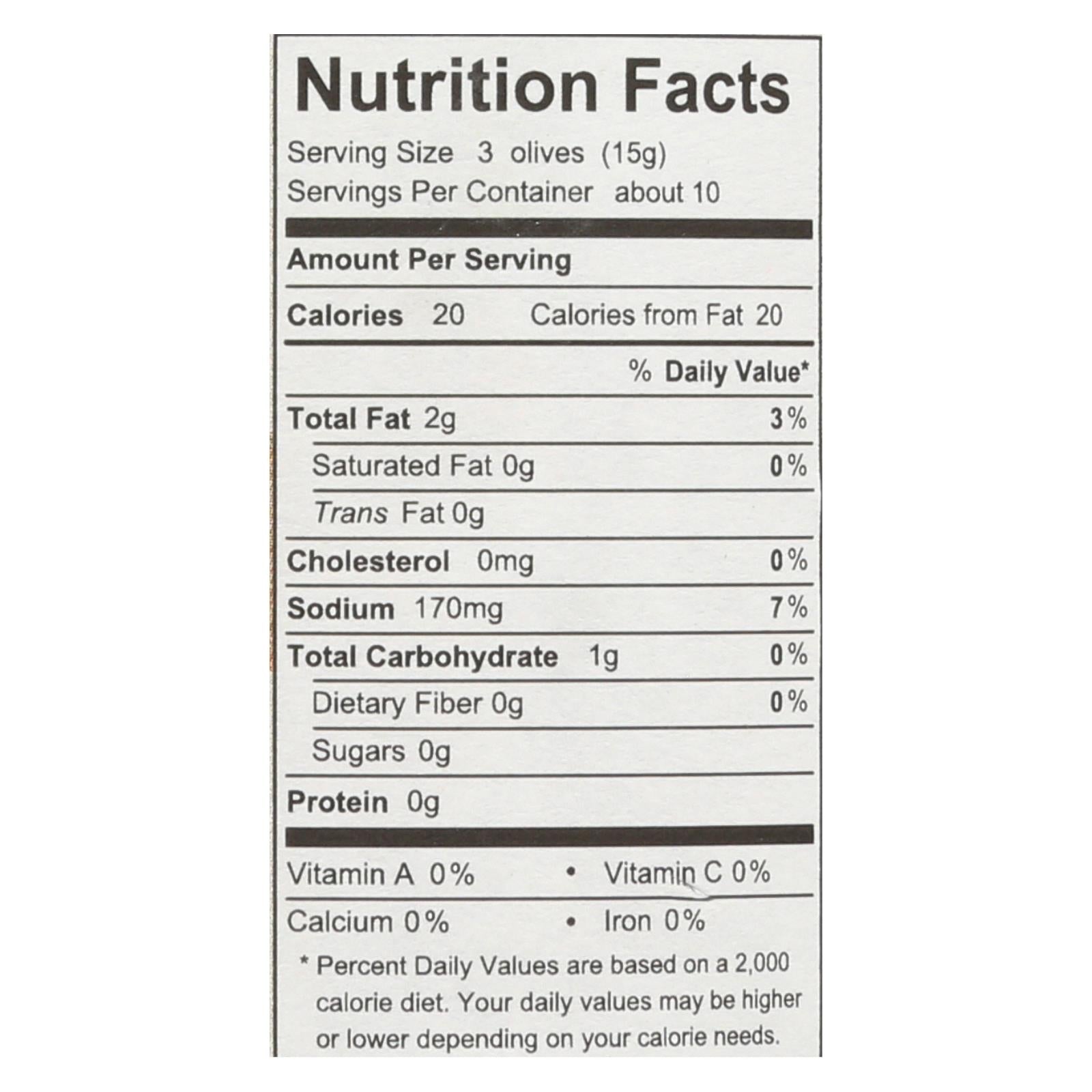 Divina Organic Pitted Green Olives, Pack of 6 — 6 oz Each