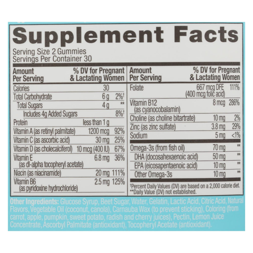 Olly Prenatal Multivitamin with Folic Acid, DHA & Iron for Expecting Moms (Pack of 1 - 60 Softgels)