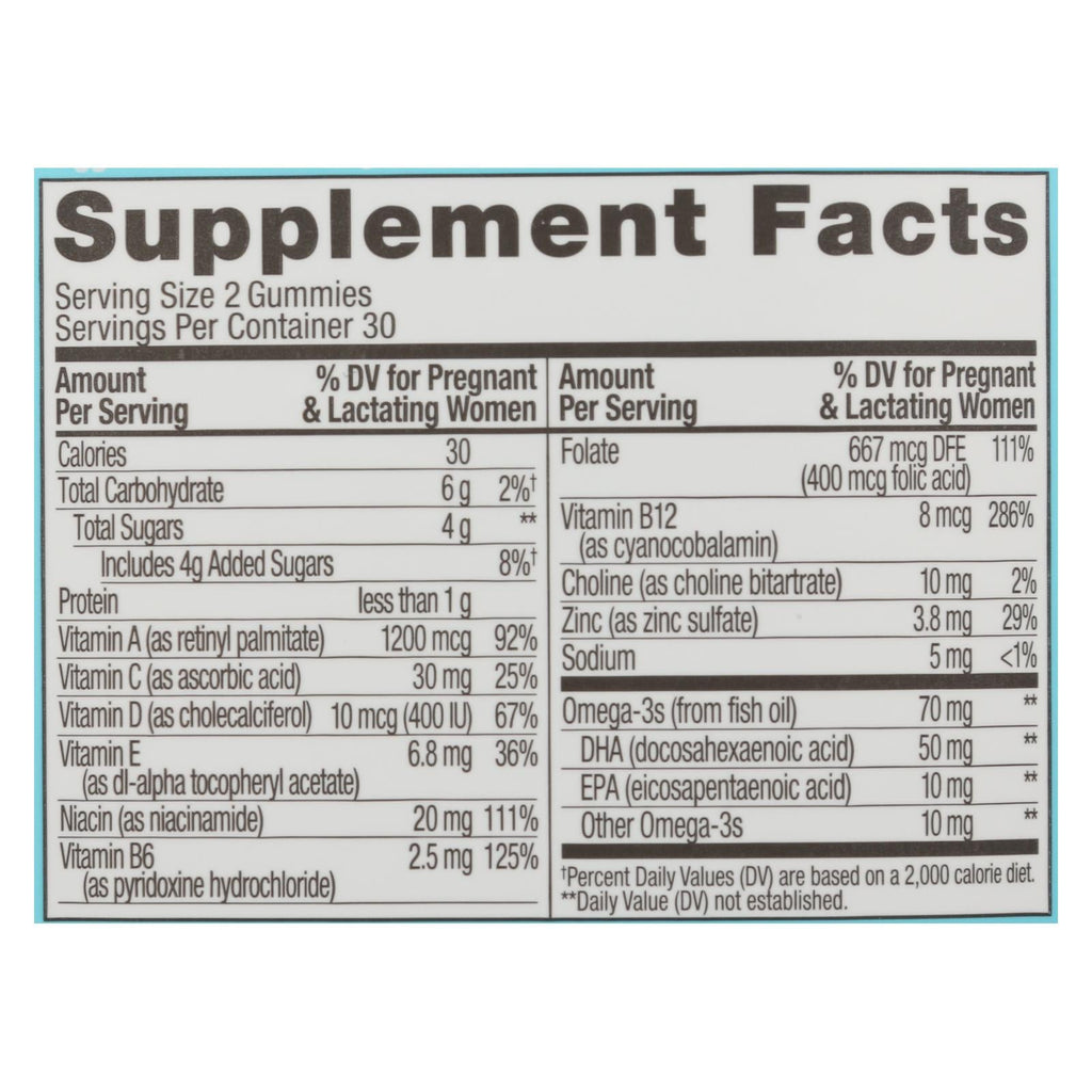 Olly Prenatal Multivitamin with Folic Acid, DHA & Iron for Expecting Moms (Pack of 1 - 60 Softgels)