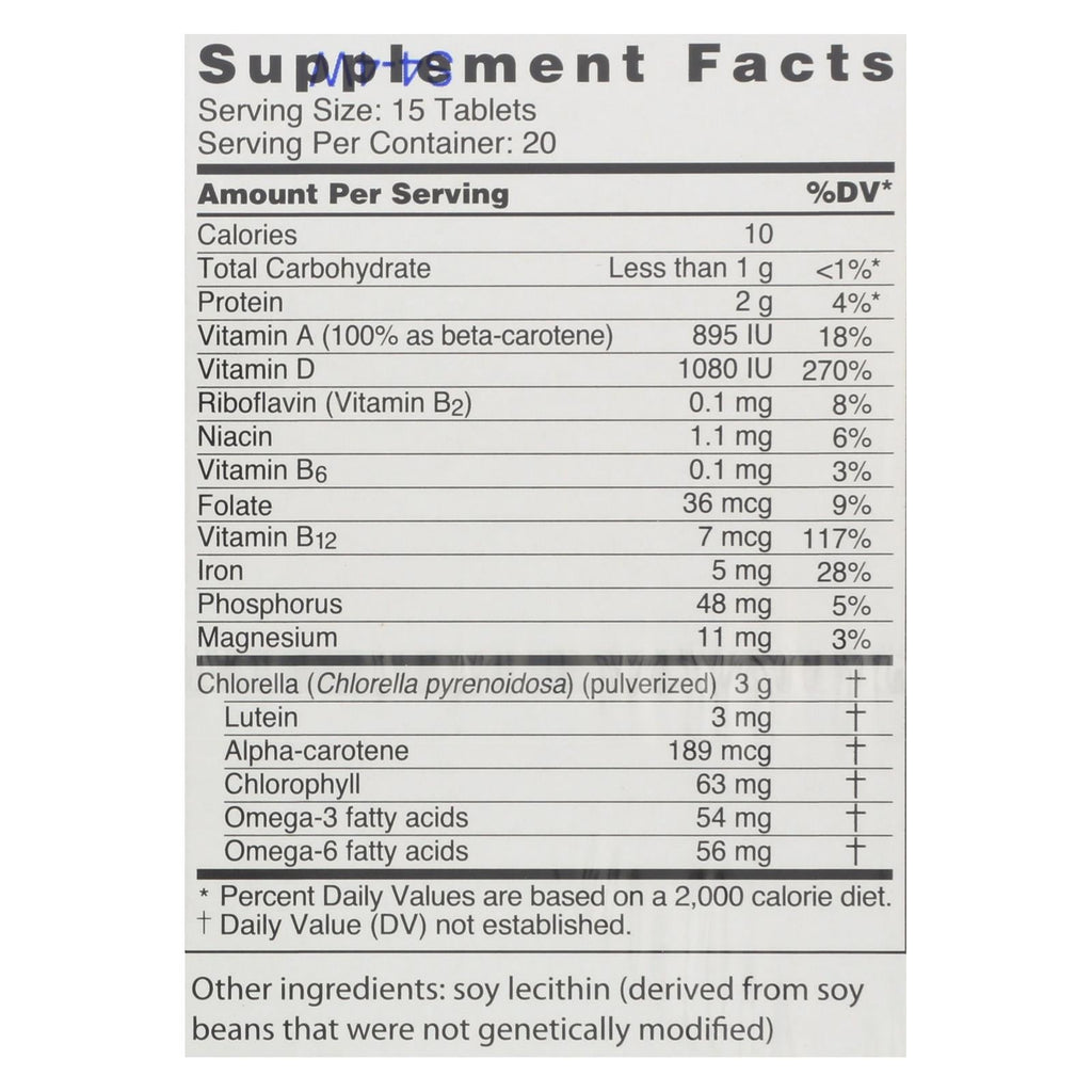 Sun Chlorella A: 300 Tablets, Vitalizing Boost with 200 Mg