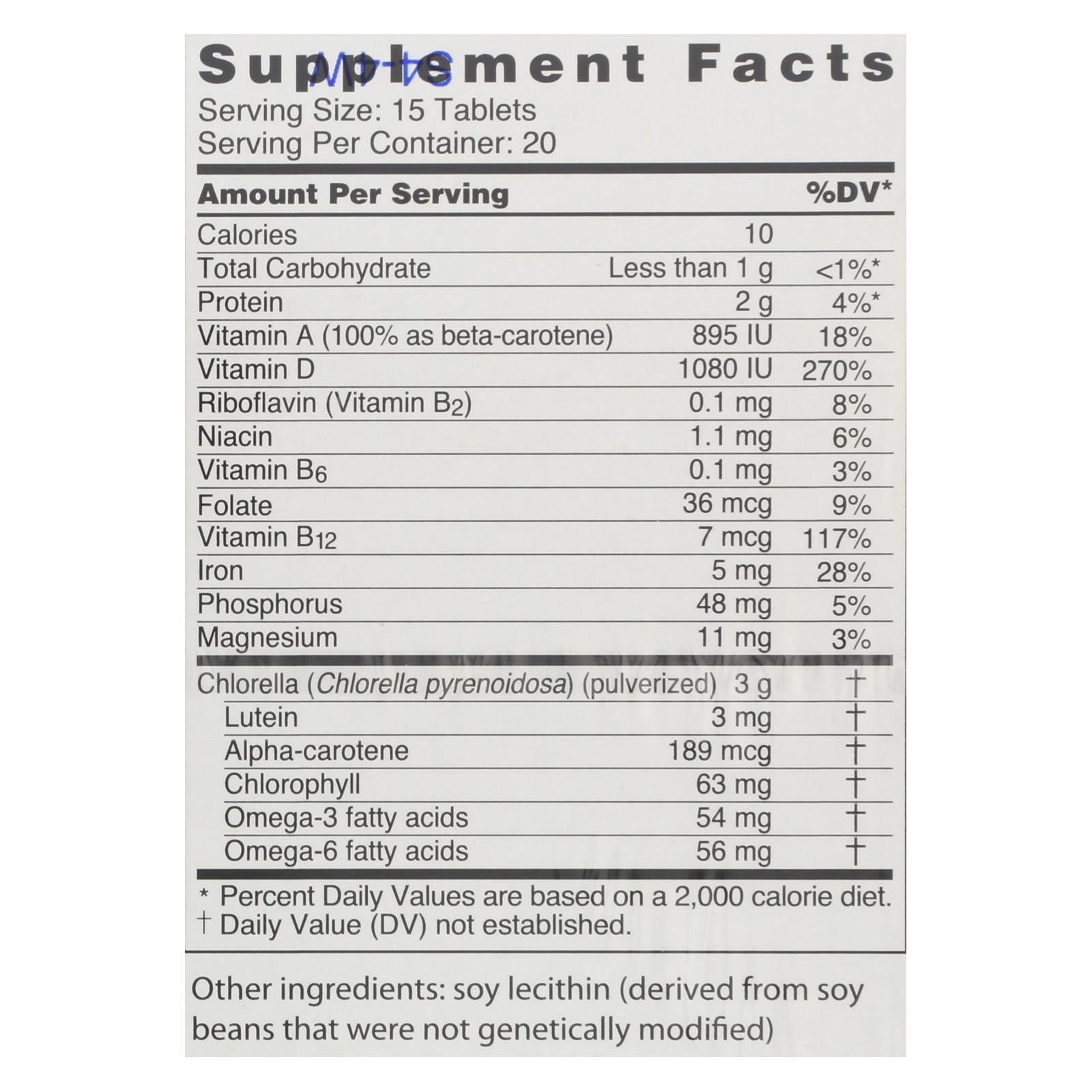 Sun Chlorella A: 300 Tablets, Vitalizing Boost with 200 Mg