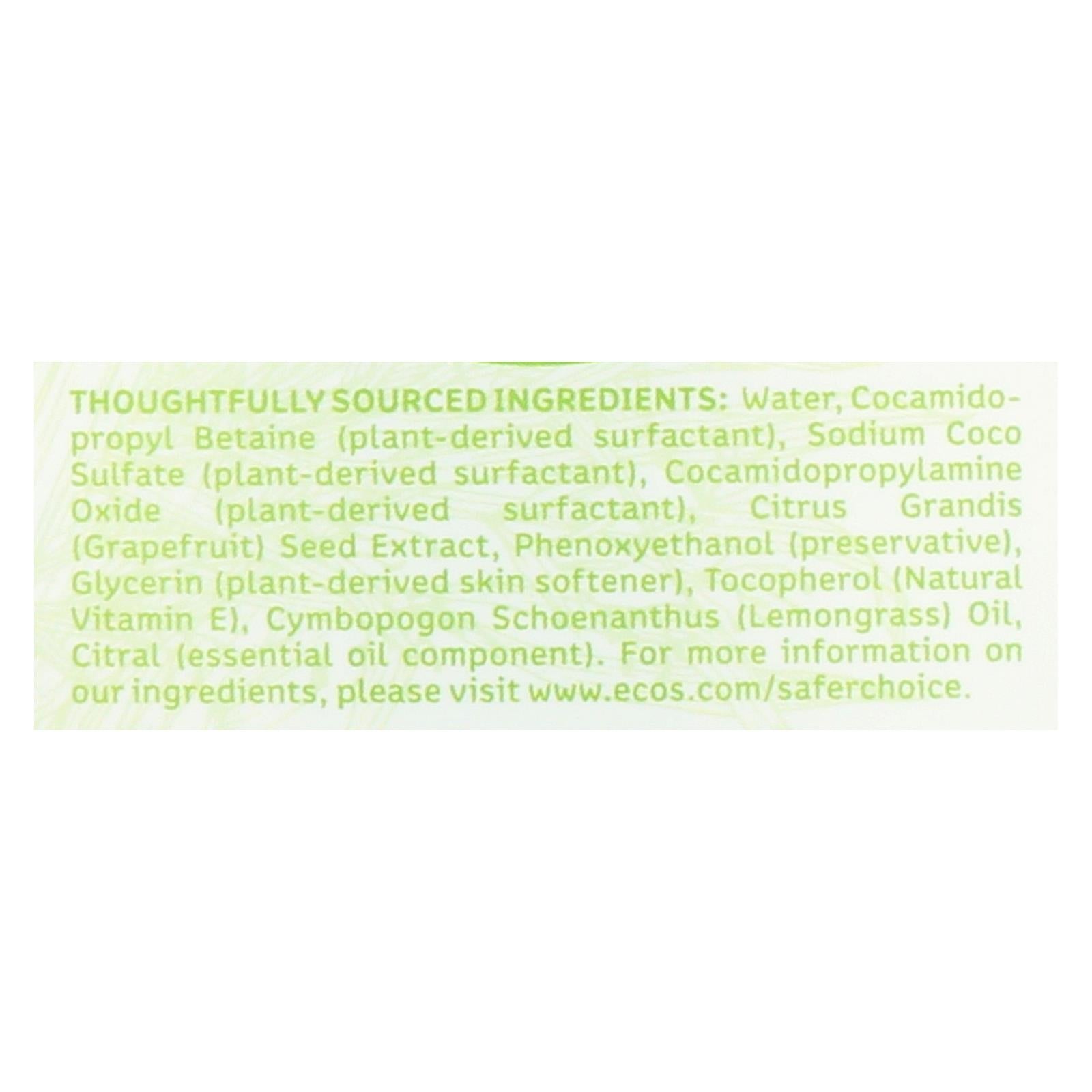 Earth-Friendly Lemongrass Hand Soap 6-Pack, 17 Fl Oz.