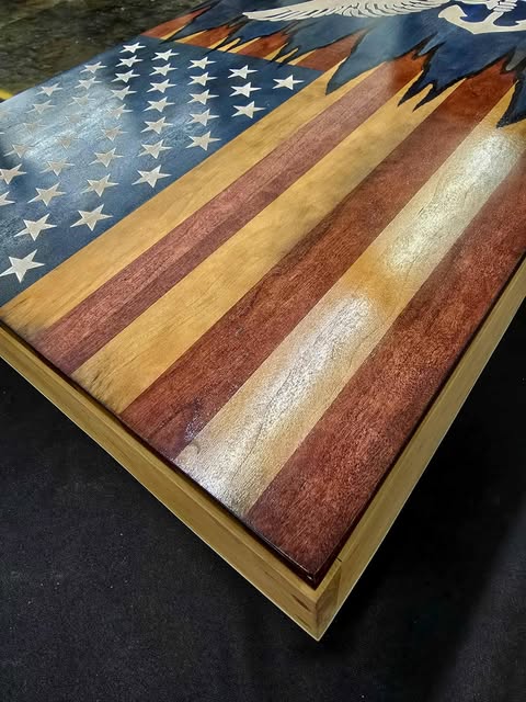 Large Handcrafted Cherry Hardwood Concealment Box – Made by U.S. Veterans