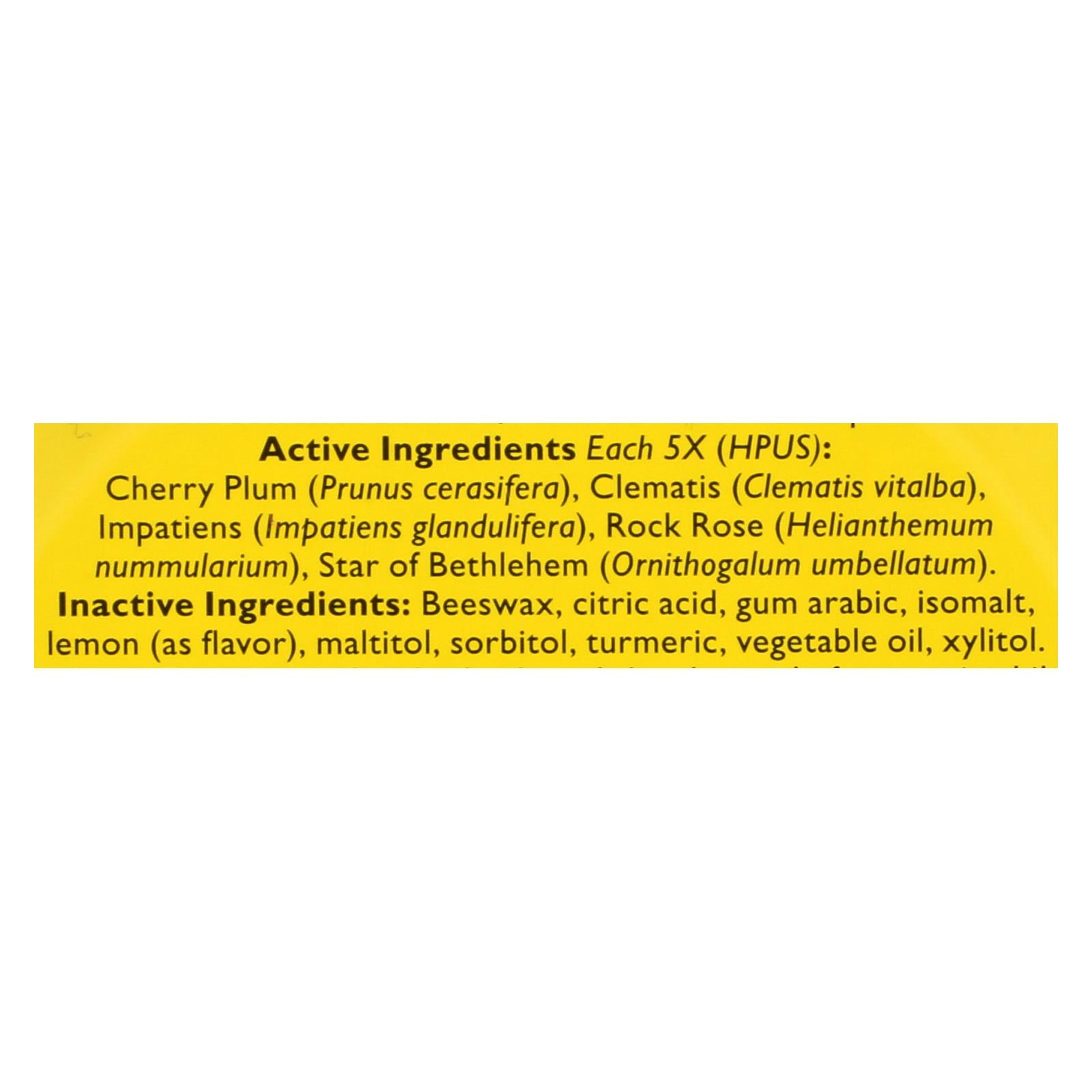 Bach Rescue Remedy Pastilles - Lemon Flavor (Pack of 12 - 50 Grm)