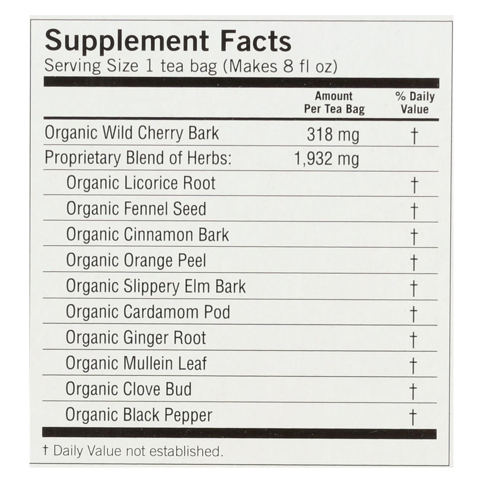 Yogi Organic Throat Comfort Tea, 16 Tea Bags (Pack of 6)