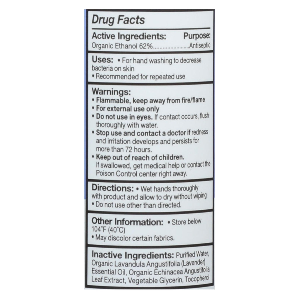 Eo Botanicals Hand Sanitizer Spray (Pack of 6) - Lavender - 2 Fl Oz Each