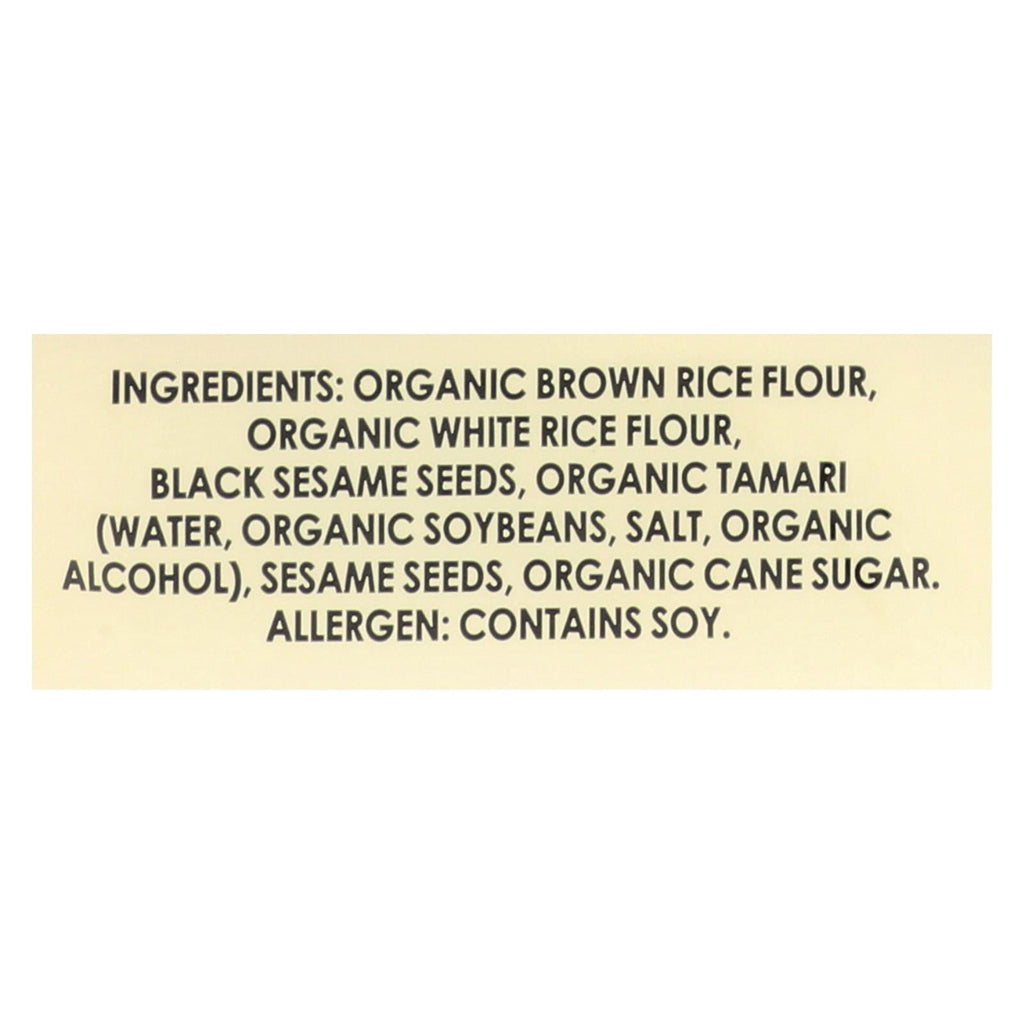 Edward & Sons Brown Rice Snaps, Black Sesame, 3.5 oz, Case of 12