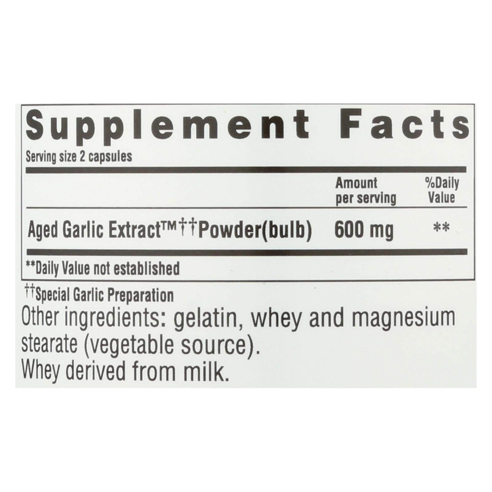 Kyolic Aged Garlic Extract Cardiovascular Formula, 100 Capsules