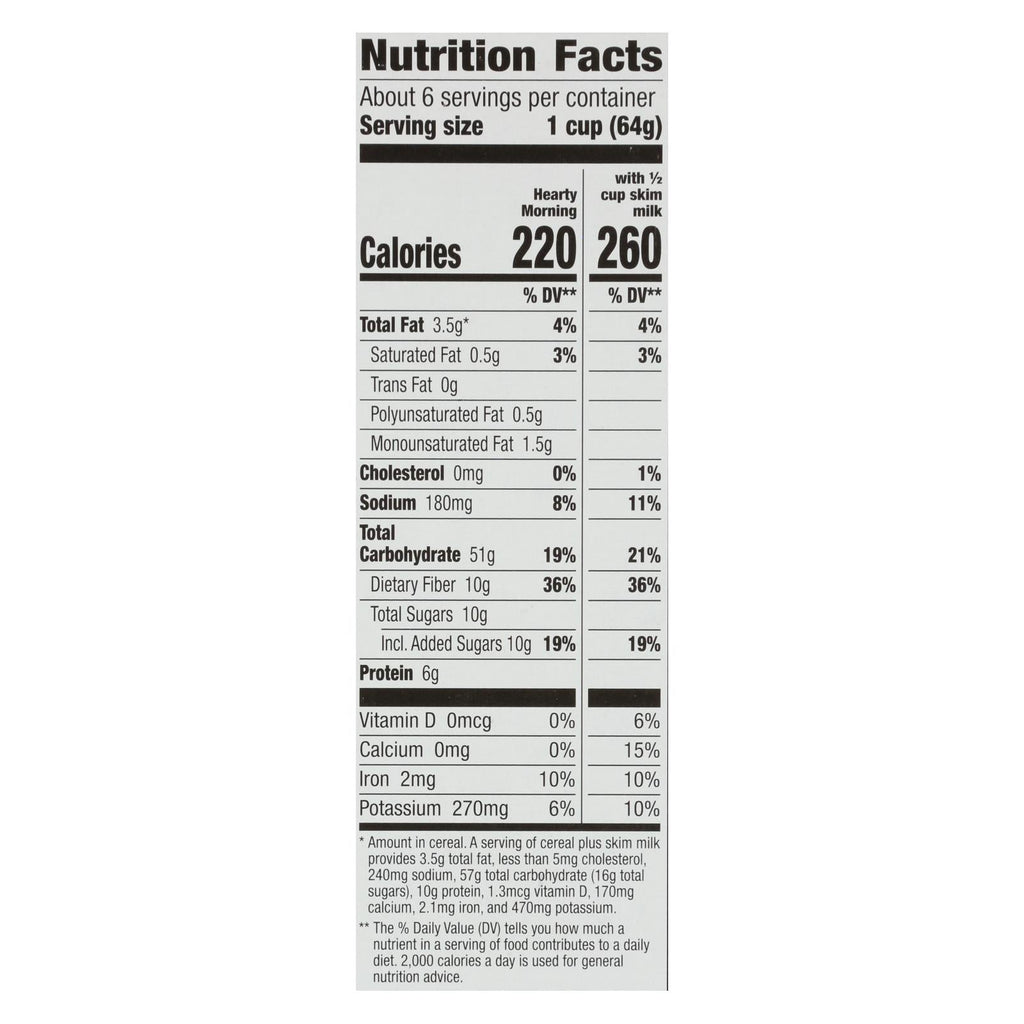 Cascadian Farm Organic Whole Grain Heart Healthy Hearty Morning Multigrain Cereal (Pack of 10 - 14.6 Oz.)
