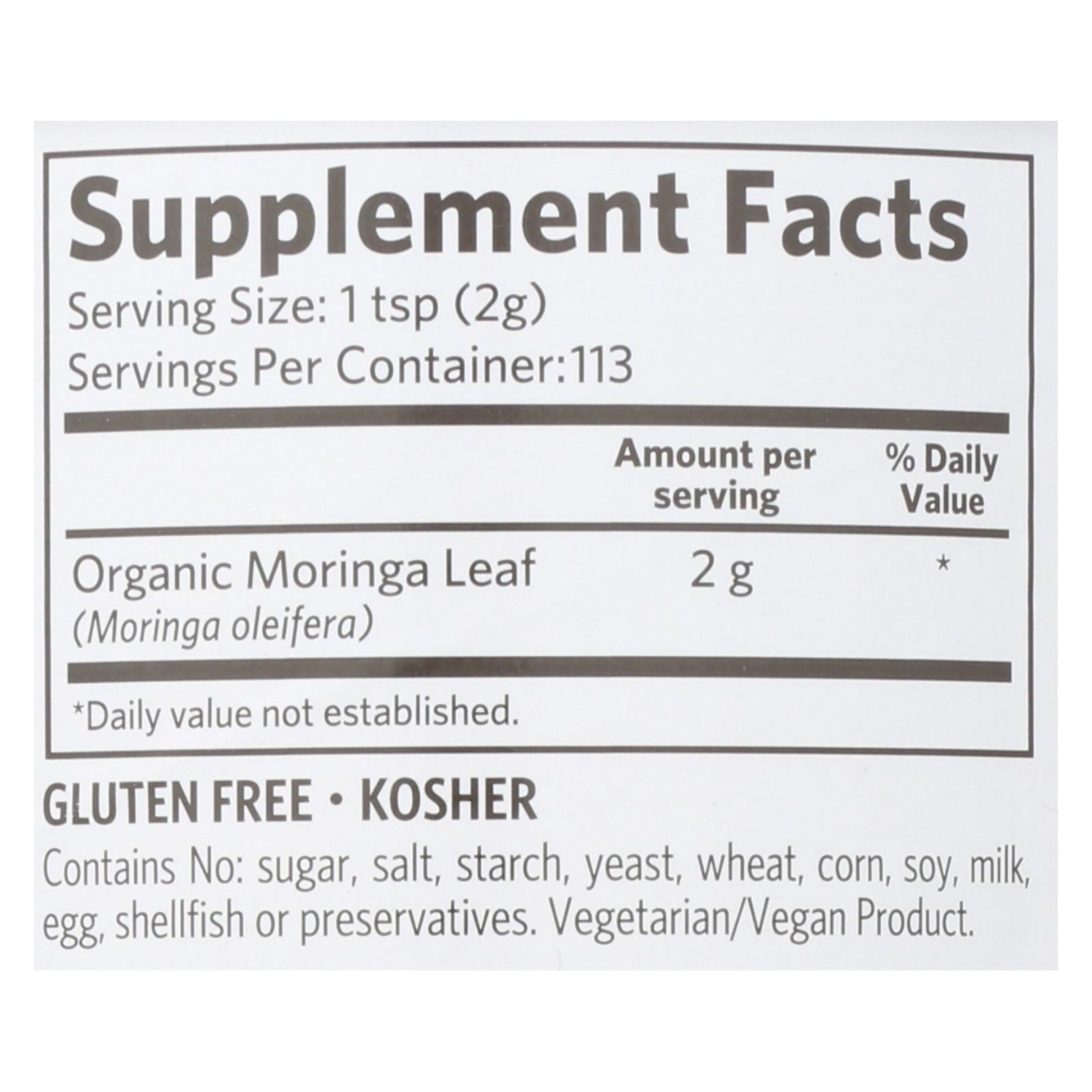 Organic India Moringa Leaf Powder (8 Oz.)
