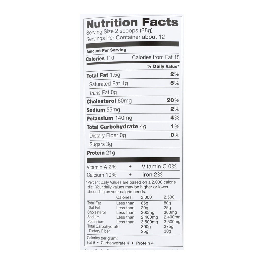Organic Teras Whey Protein Powder  - Bourbon Vanilla Flavor - 12 oz.