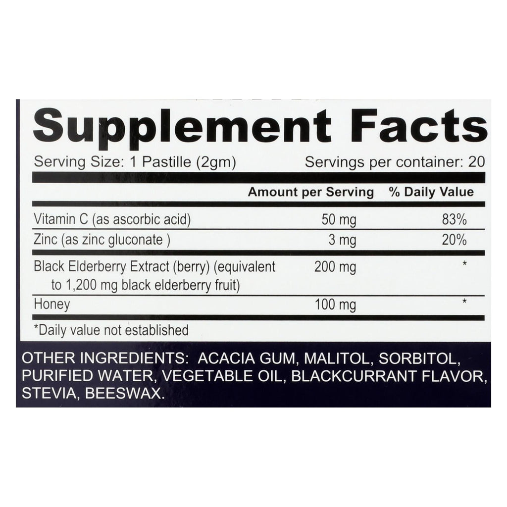 Sambucol Black Elderberry Pastilles, Immune Support with Antioxidants, (Pack of 20)