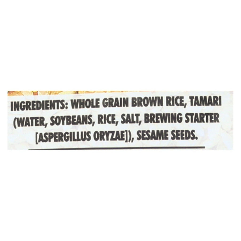 Edward & Sons Brown Rice Snaps, Tamari Sesame, 3.5 oz, Case of 12
