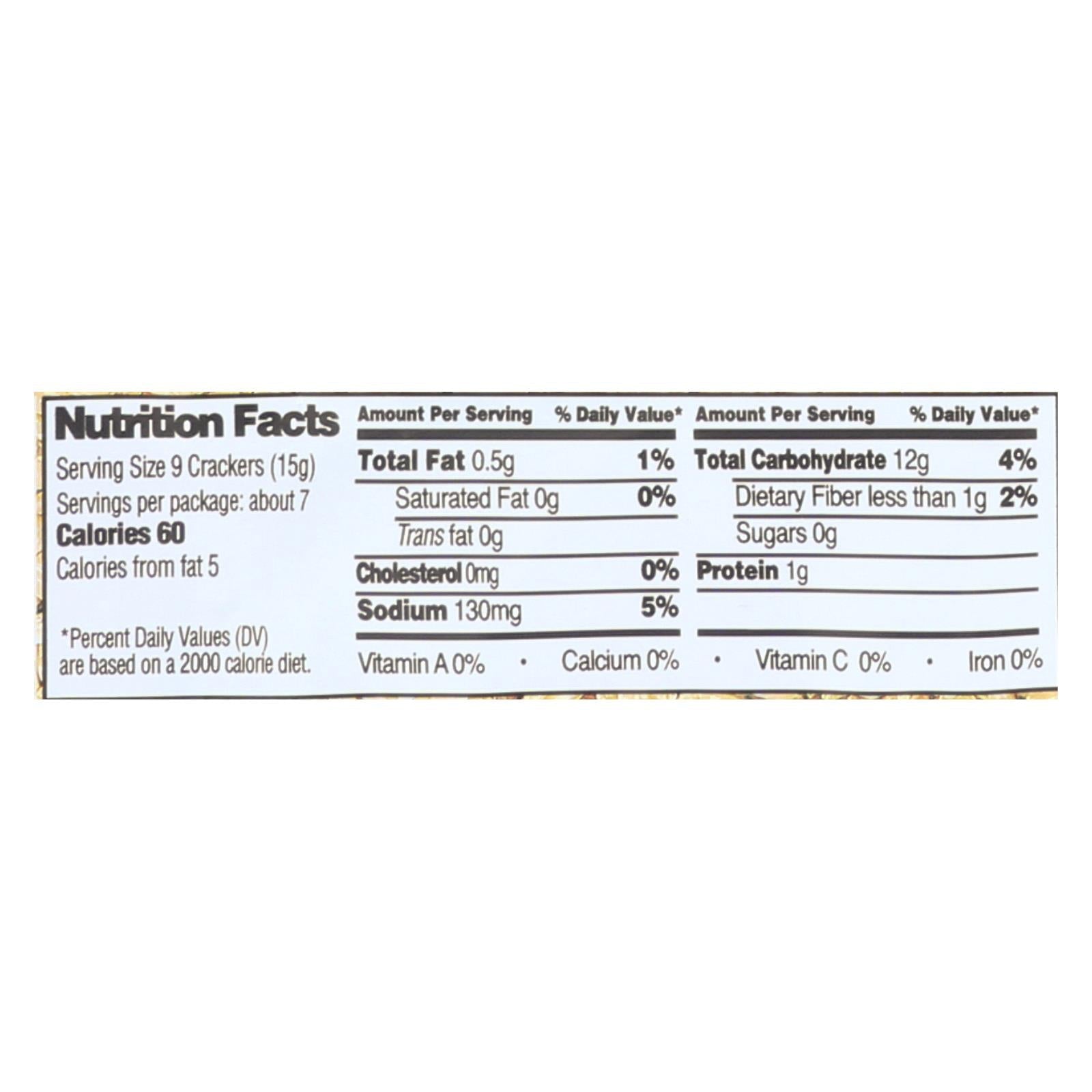 Edward & Sons Brown Rice Snaps, Tamari Sesame, 3.5 oz, Case of 12