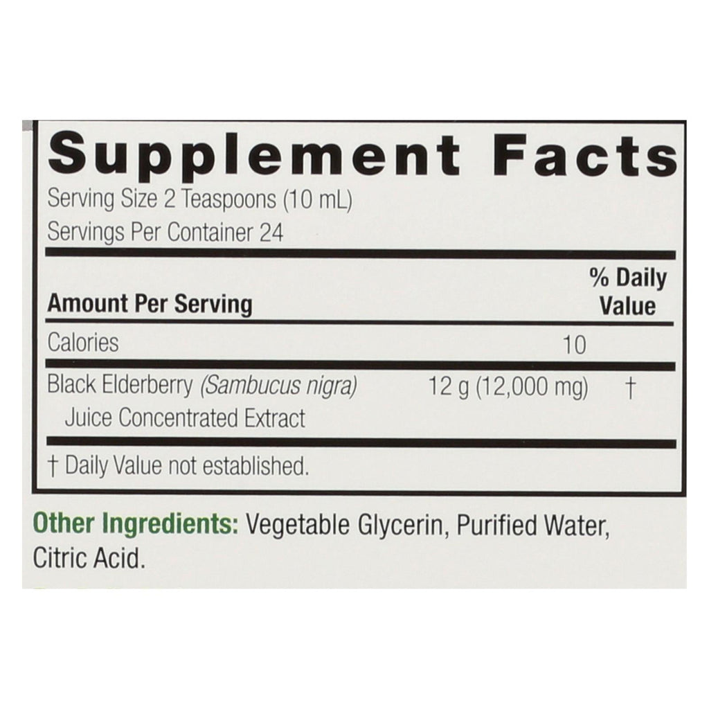 Nature's Answer Sambucus Nigra Black Elderberry Extract, Immune Support, 8 Fl Oz