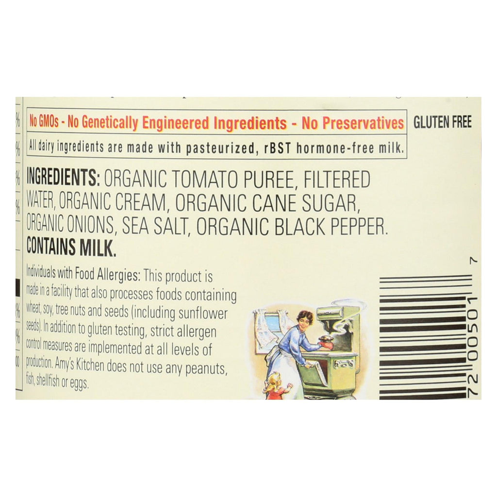 Amy's Organic Low-Fat Cream of Tomato Soup, 14.5 oz (Pack of 12)