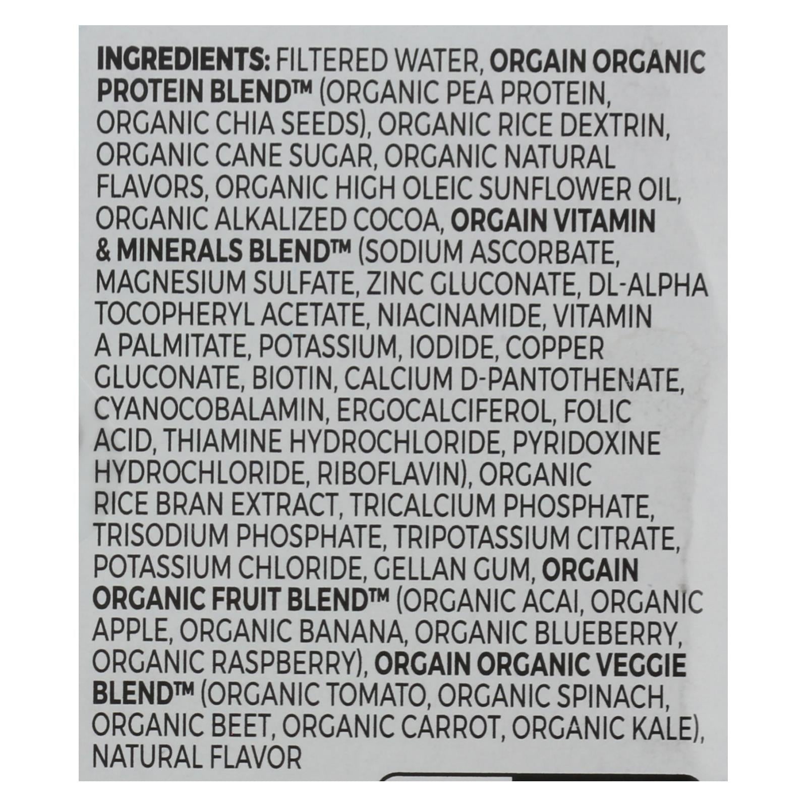 Orgain Vegan Protein Shake Pack of 3 - 4.11 Fl Oz